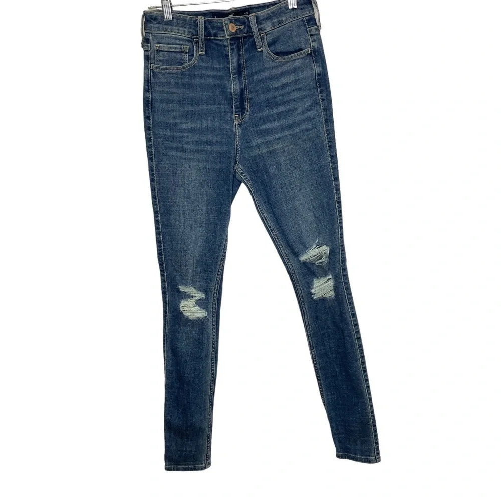 Hollister super high rise cropped skinny jeans 3L/26